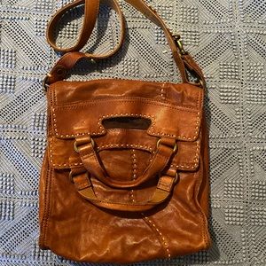 Lucky Brand Abbey Road Leather Fold over Crossbody